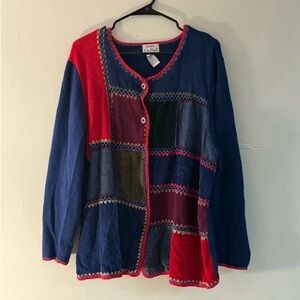 Koret Multicolor Patchwork Cardigan